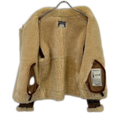 AVIREX B-3 Shearling Flight Jacket Brown Size 36