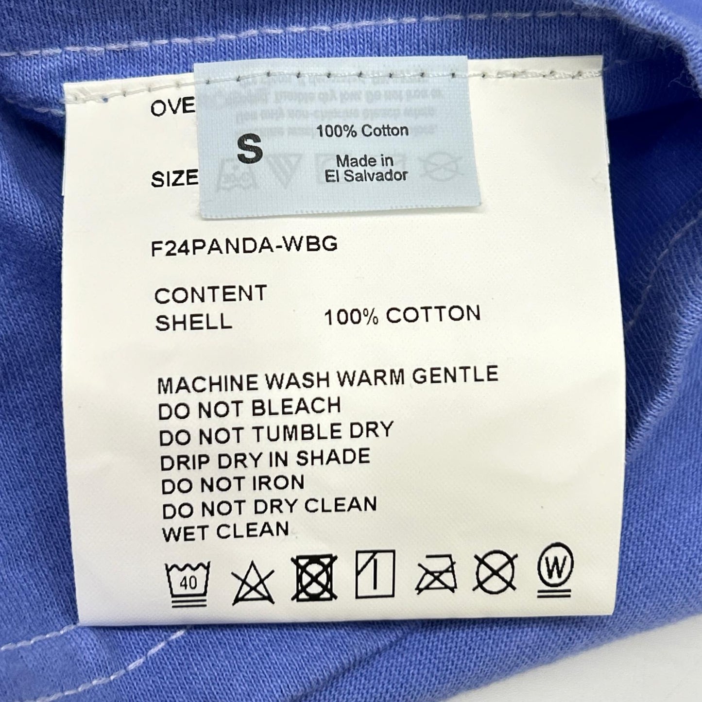 OVERCOAT F24PANDA-WBG Message Print Coat Ice Blue Size S