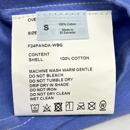 OVERCOAT F24PANDA-WBG Message Print Coat Ice Blue Size S