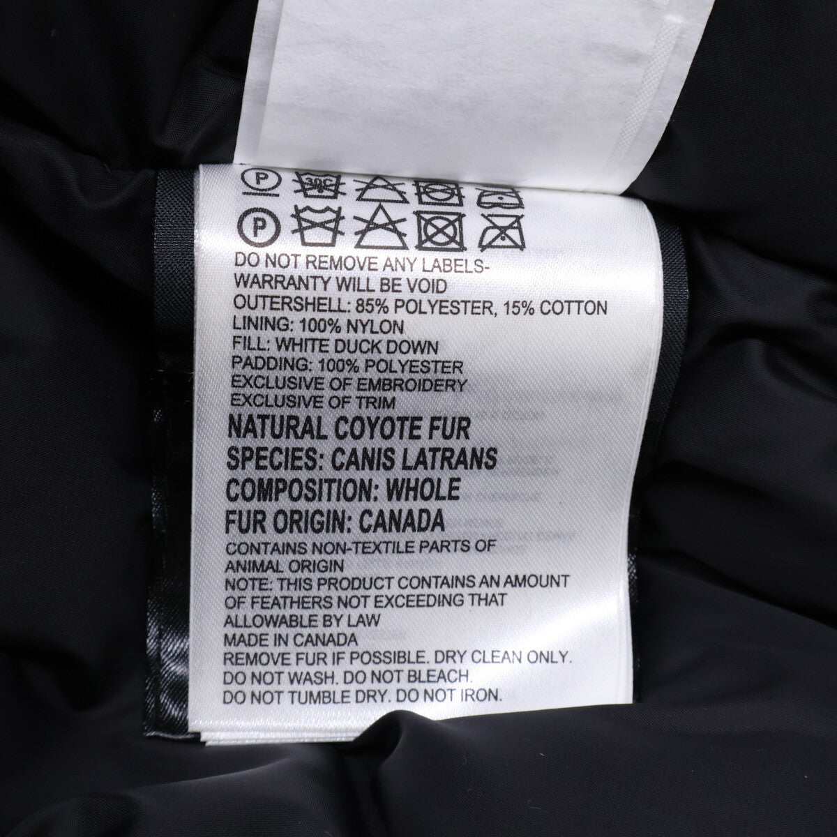 CANADA GOOSE Jasper Parka Fur Hooded Down Coat Size M
