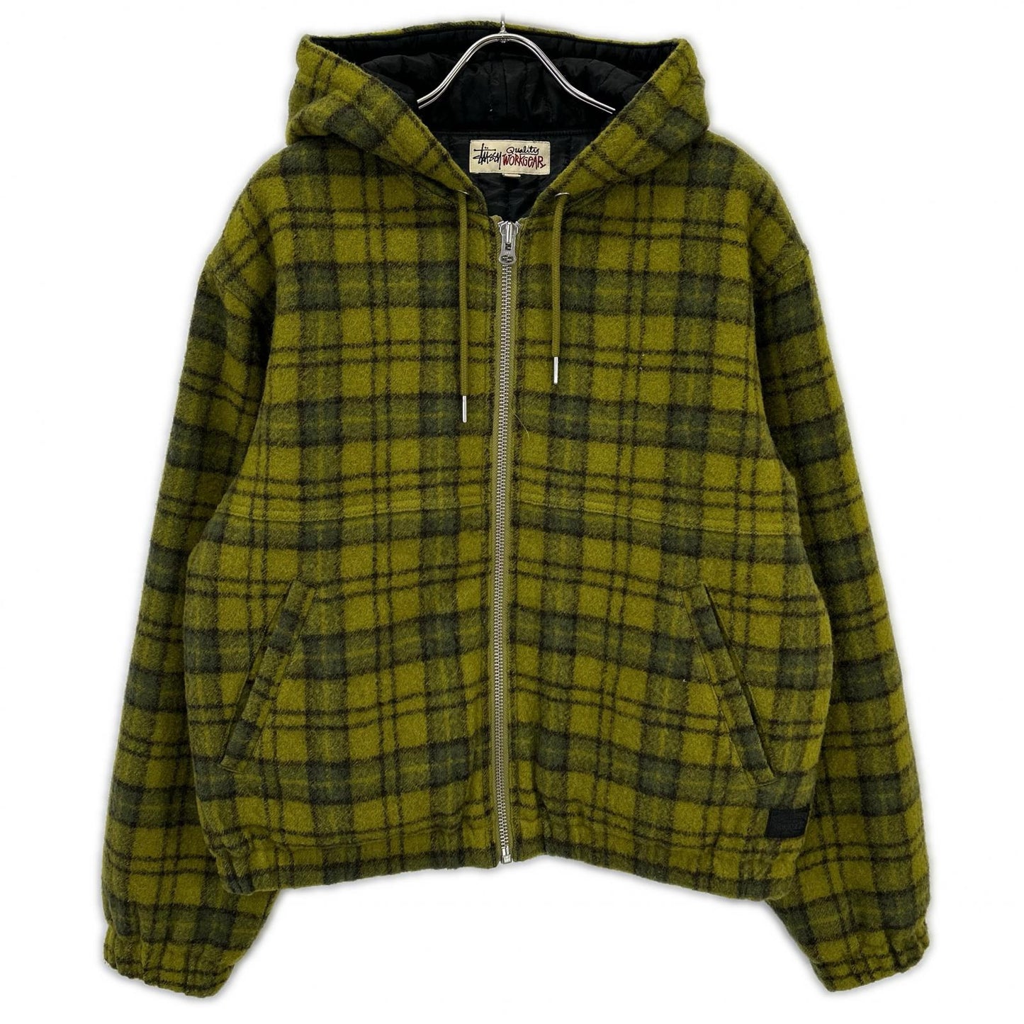 stussy 24AW Wool Plaid Work Jacket Green Size M