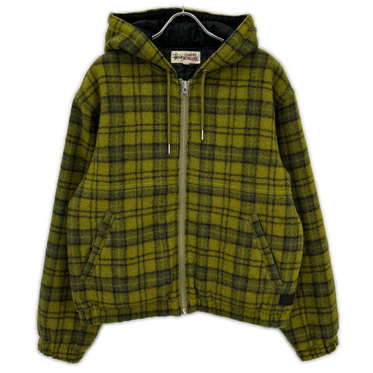 stussy 24AW Wool Plaid Work Jacket Green Size M