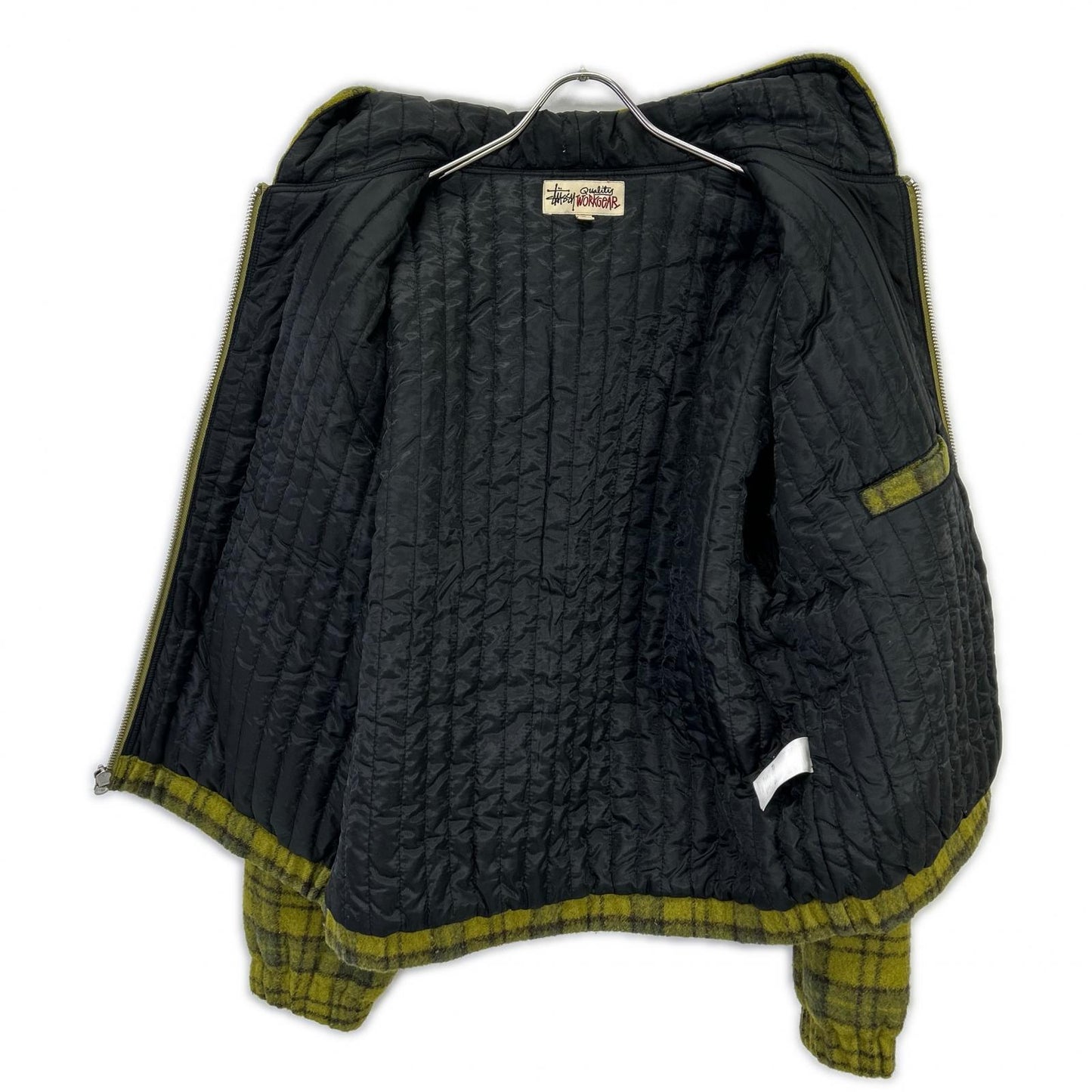 stussy 24AW Wool Plaid Work Jacket Green Size M