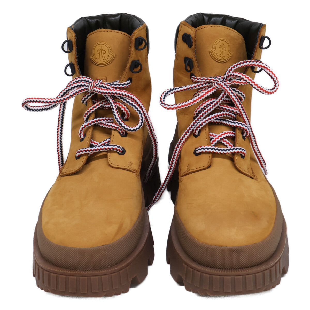 MONCLER MON CORP Lace-up Leather Boots Brown Size EU 41