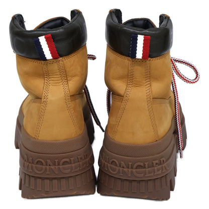 MONCLER MON CORP Lace-up Leather Boots Brown Size EU 41