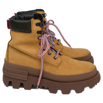 MONCLER MON CORP Lace-up Leather Boots Brown Size EU 41