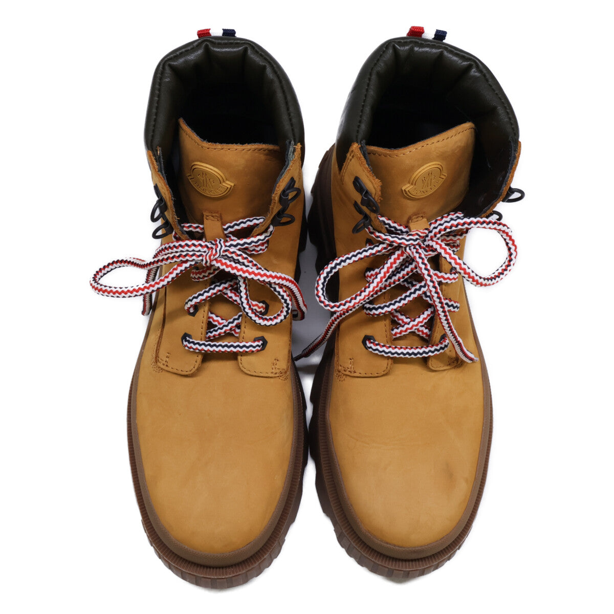 MONCLER MON CORP Lace-up Leather Boots Brown Size EU 41