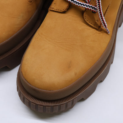 MONCLER MON CORP Lace-up Leather Boots Brown Size EU 41