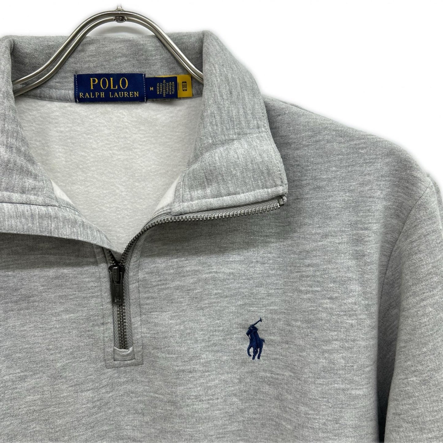 POLO RALPH LAUREN 2023 Half-Zip Sweatshirt Gray Size M