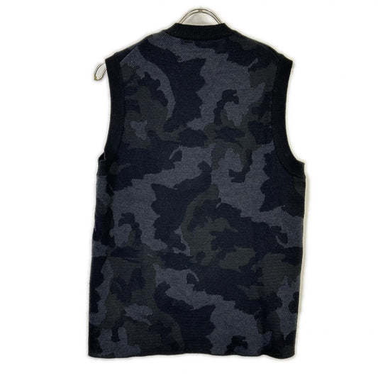 COMMEdesGARCONS SHIRT Black Wool Camo Vest Size S