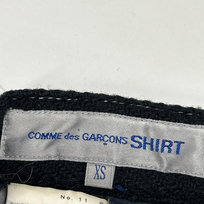 COMMEdesGARCONS SHIRT Black Tapered Wool Shirt Size XS
