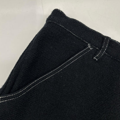 COMMEdesGARCONS SHIRT Black Tapered Wool Shirt Size XS