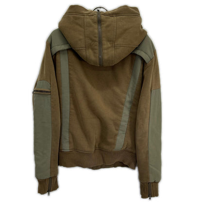 DIESEL Khaki Panel Design Hooded Jacket Size L