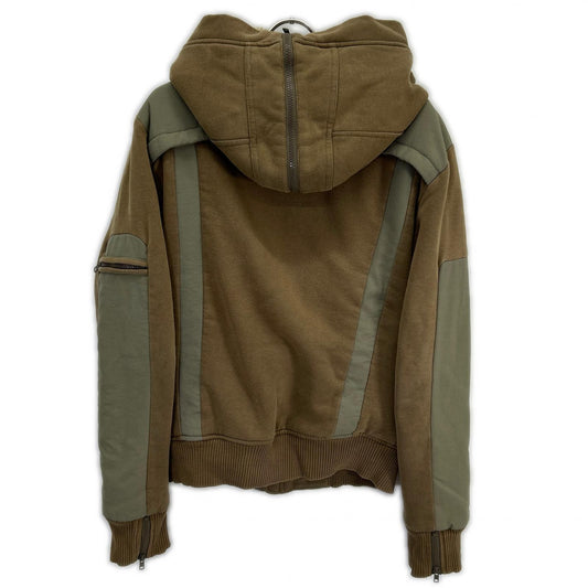 DIESEL Khaki Panel Design Hooded Jacket Size L