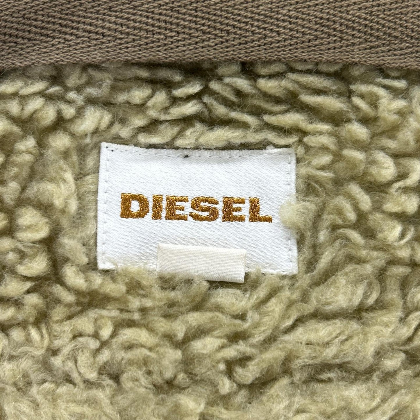 DIESEL Khaki Panel Design Hooded Jacket Size L