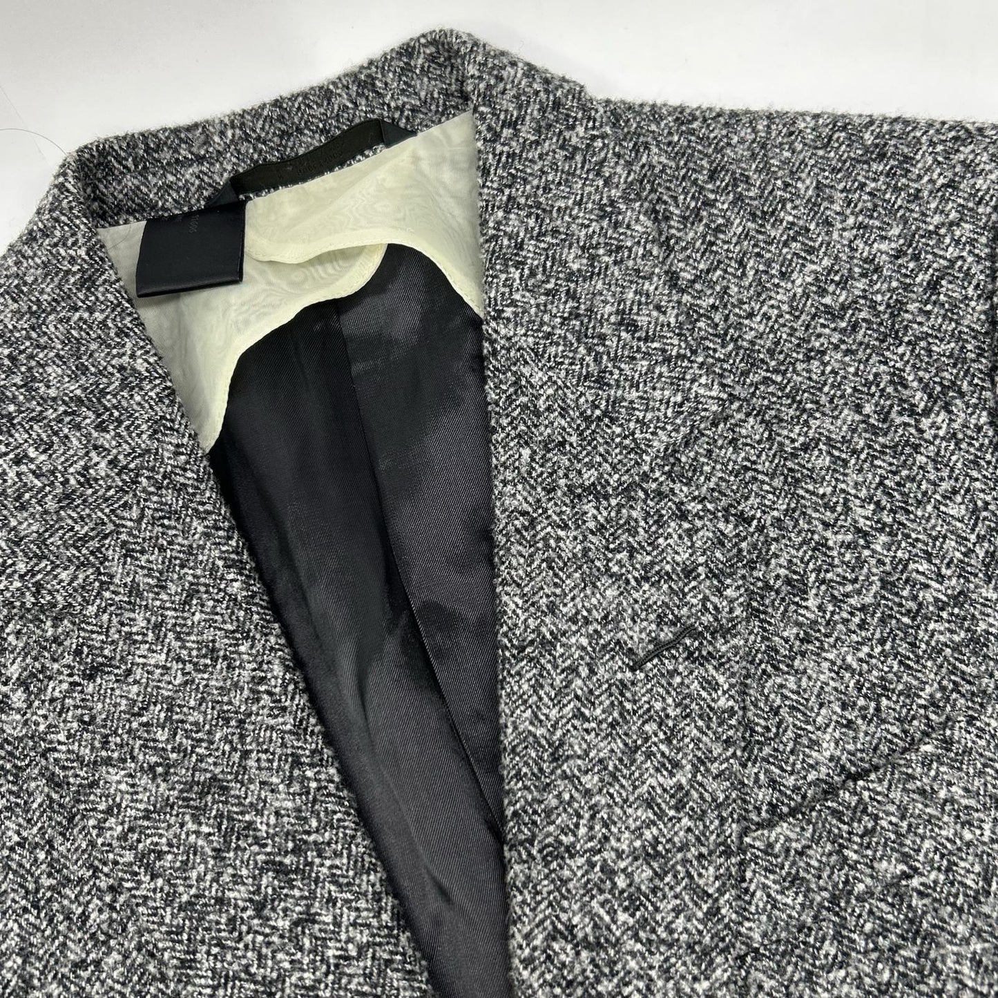 N.Hoolywood Grey Wool Herringbone Single Jacket Size