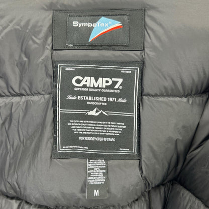 CAMP7 Black Hooded Down Jacket Size M