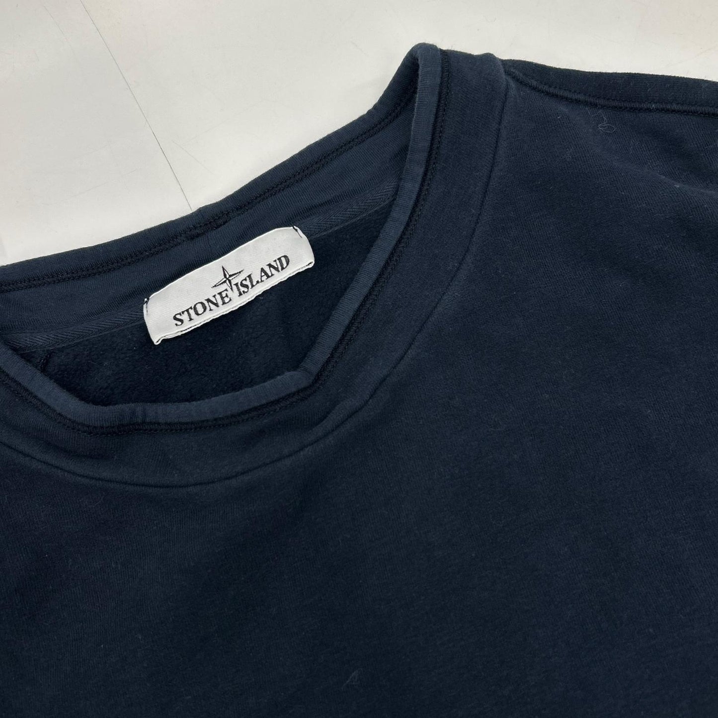 STONE ISLAND Navy Stretch Crewneck Sweatshirt Size XXL