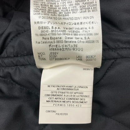 DIESEL BlackGold Black Jessy Nylon Coat Size 46