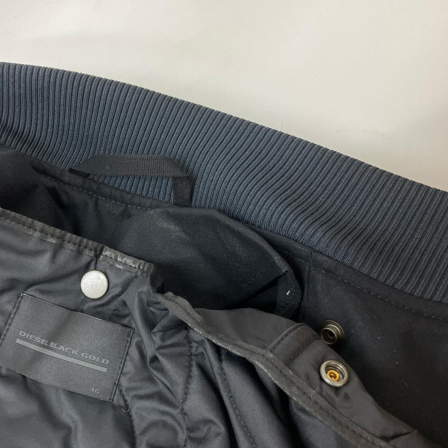 DIESEL BlackGold Black Jessy Nylon Coat Size 46