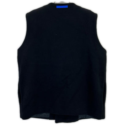 semoh 24SS Black Wool Zip-Up Vest Size