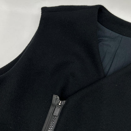 semoh 24SS Black Wool Zip-Up Vest Size