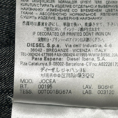 DIESEL BlackGold Indigo Denim Hooded Jacket Size 46