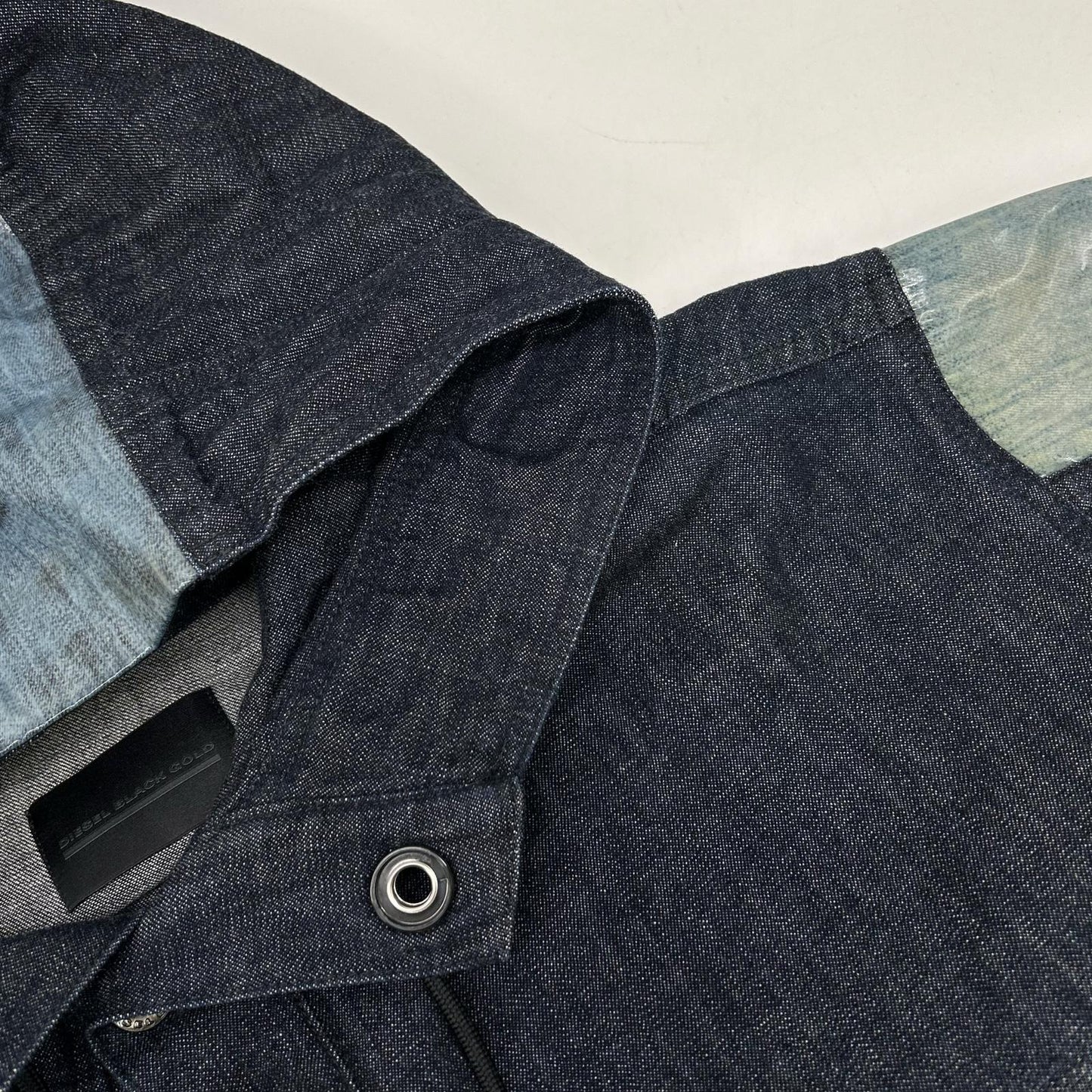 DIESEL BlackGold Indigo Denim Hooded Jacket Size 46