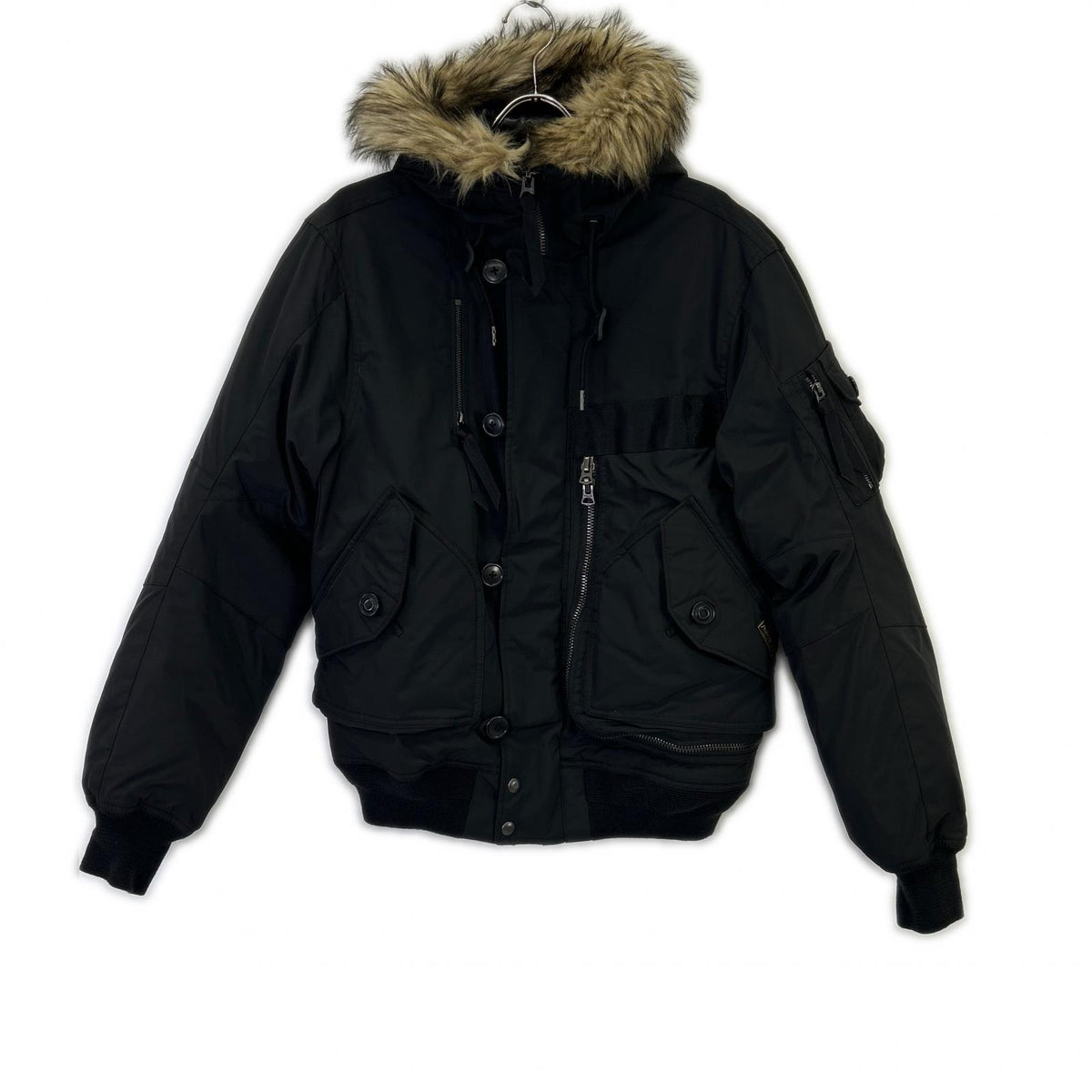 POLO RALPH LAUREN Black Hooded Down Parka Jacket Size S