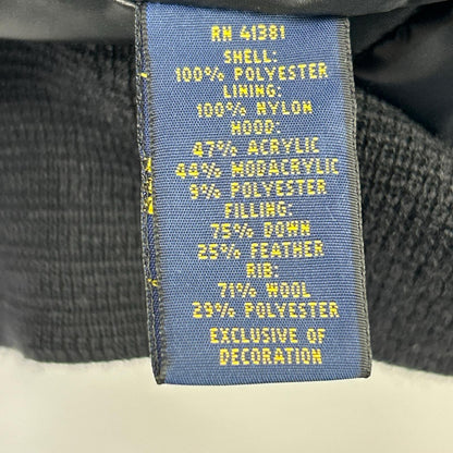 POLO RALPH LAUREN Black Hooded Down Parka Jacket Size S