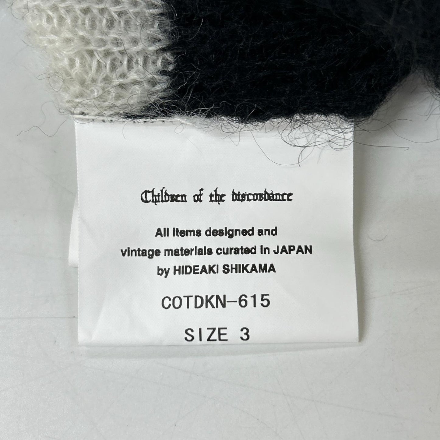 Children of the discordance Black Striped Mohair Knit Size 3