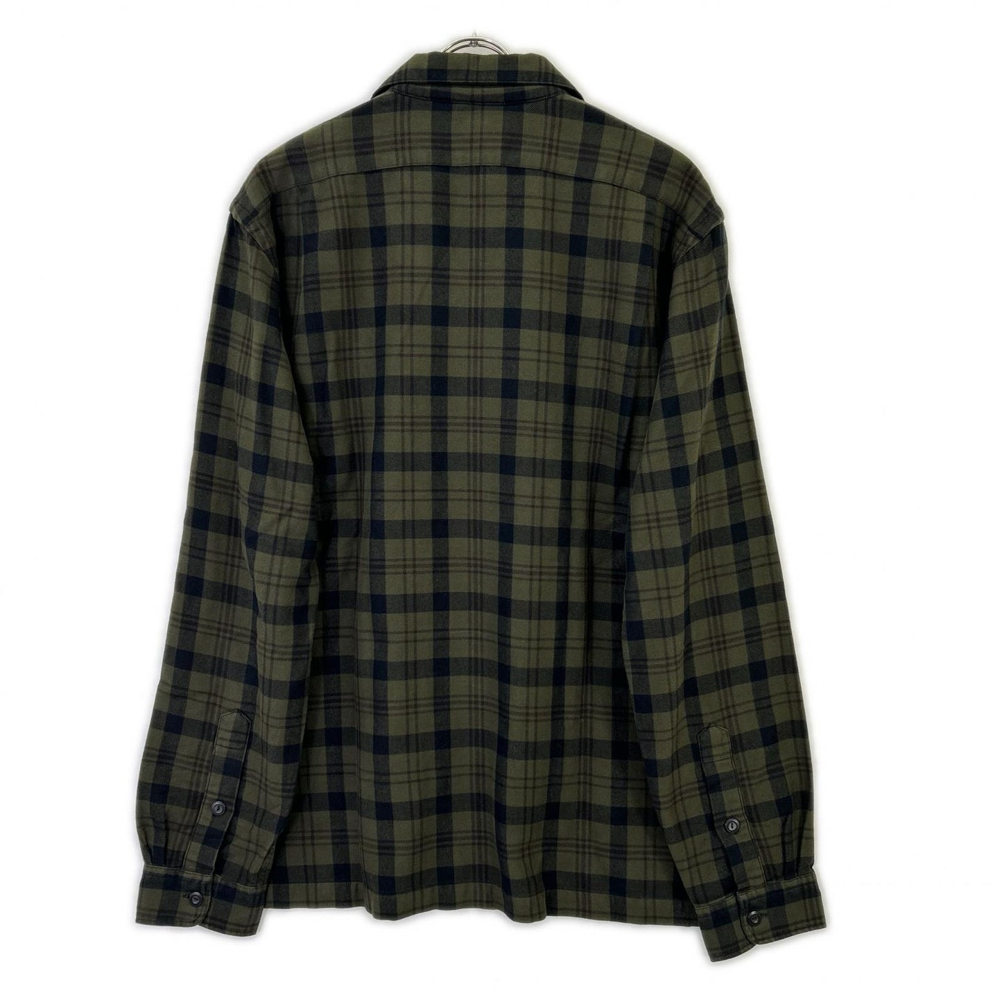 POLO RALPH LAUREN Khaki Check Flannel Camp Shirt Size L