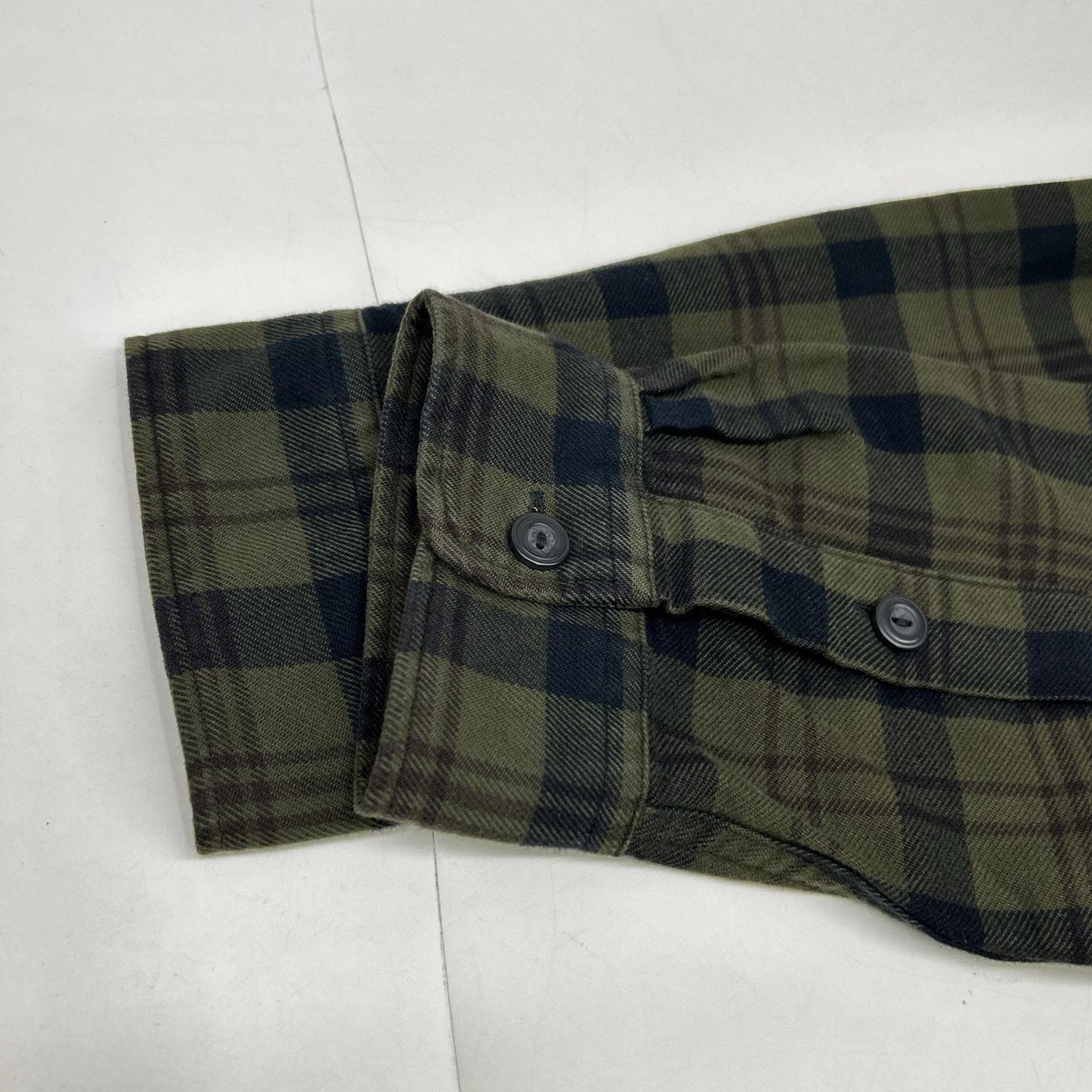 POLO RALPH LAUREN Khaki Check Flannel Camp Shirt Size L