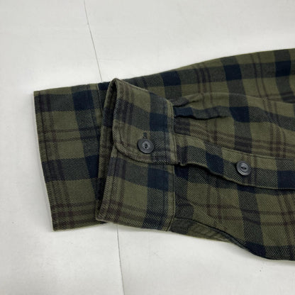 POLO RALPH LAUREN Khaki Check Flannel Camp Shirt Size L