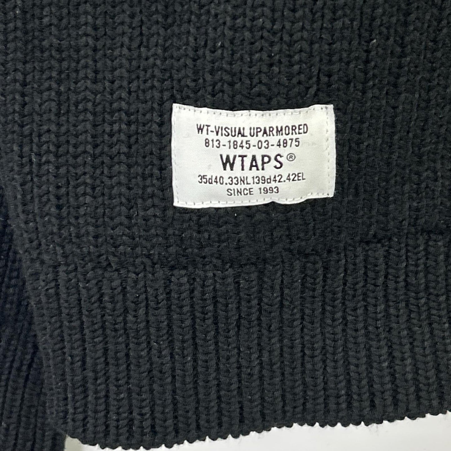 WTAPS '22 Black Commander Knit Sweater Size X03