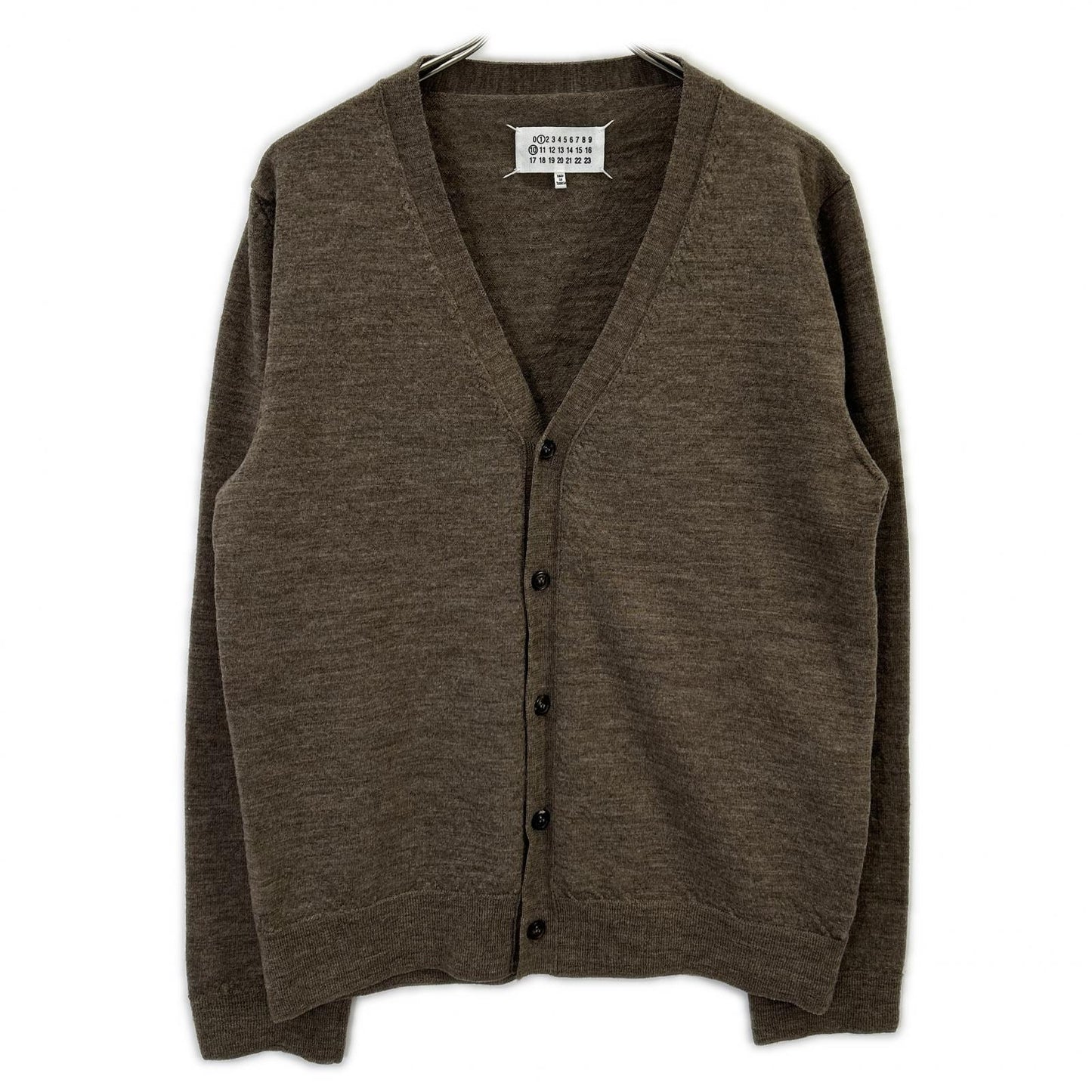Maison Margiela '24 Brown Elbow Patch Knit Cardigan Size S