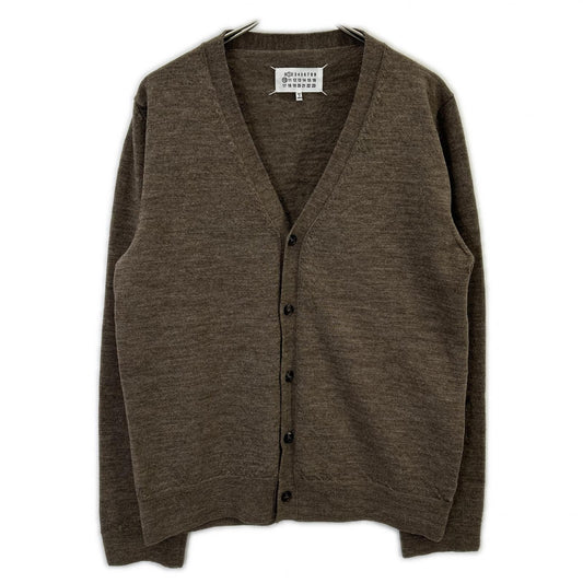 Maison Margiela '24 Brown Elbow Patch Knit Cardigan Size S