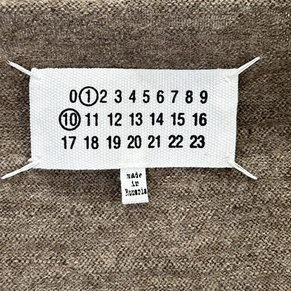 Maison Margiela '24 Brown Elbow Patch Knit Cardigan Size S