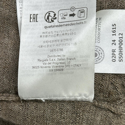 Maison Margiela '24 Brown Elbow Patch Knit Cardigan Size S