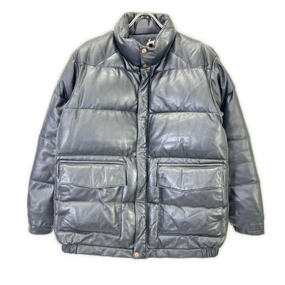 PaulSmith RED EAR Black Leather Down Jacket Size M