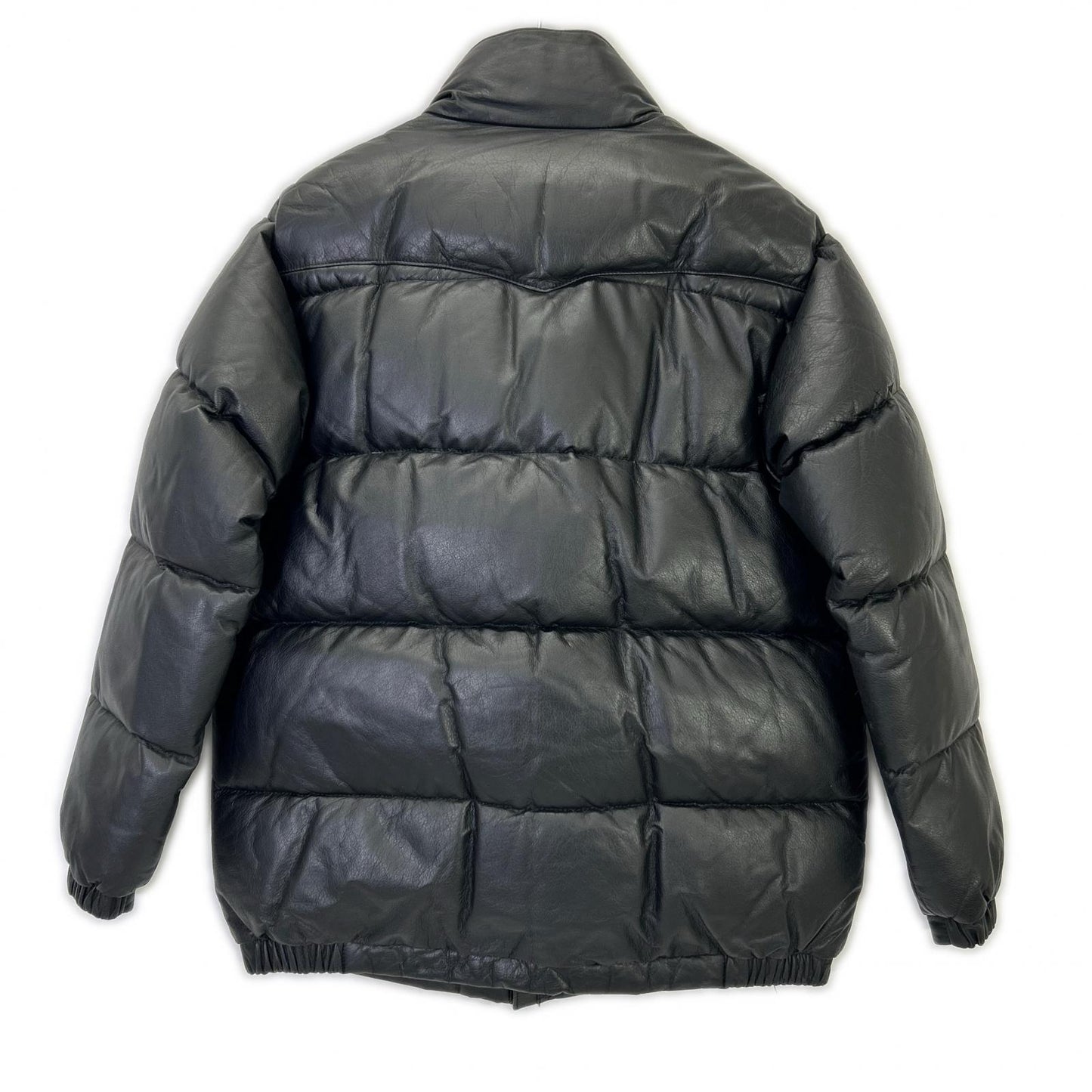 PaulSmith RED EAR Black Leather Down Jacket Size M