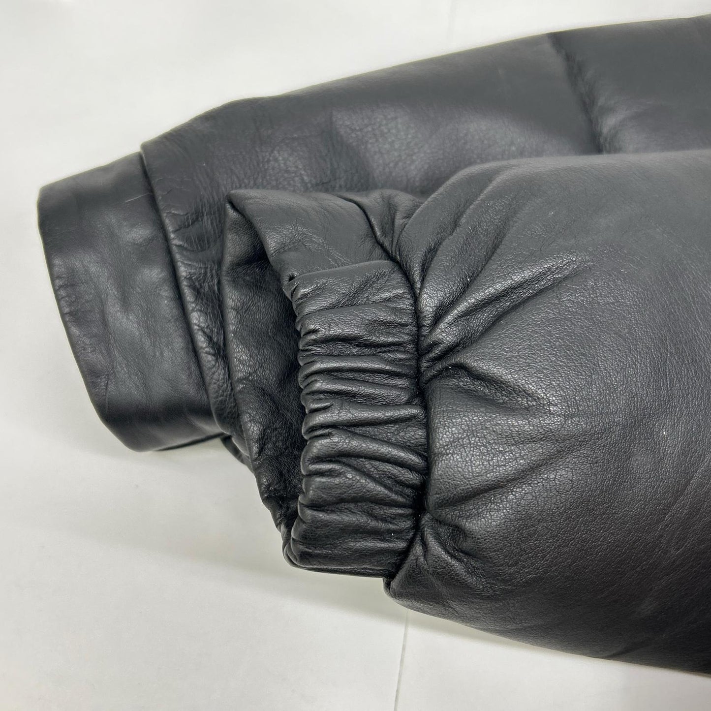 PaulSmith RED EAR Black Leather Down Jacket Size M