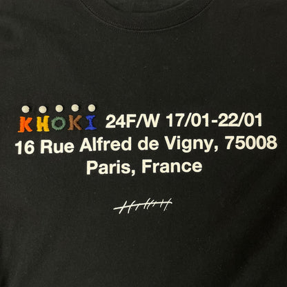 KHOKI 24FW Black STAFF T-Shirt Size 3