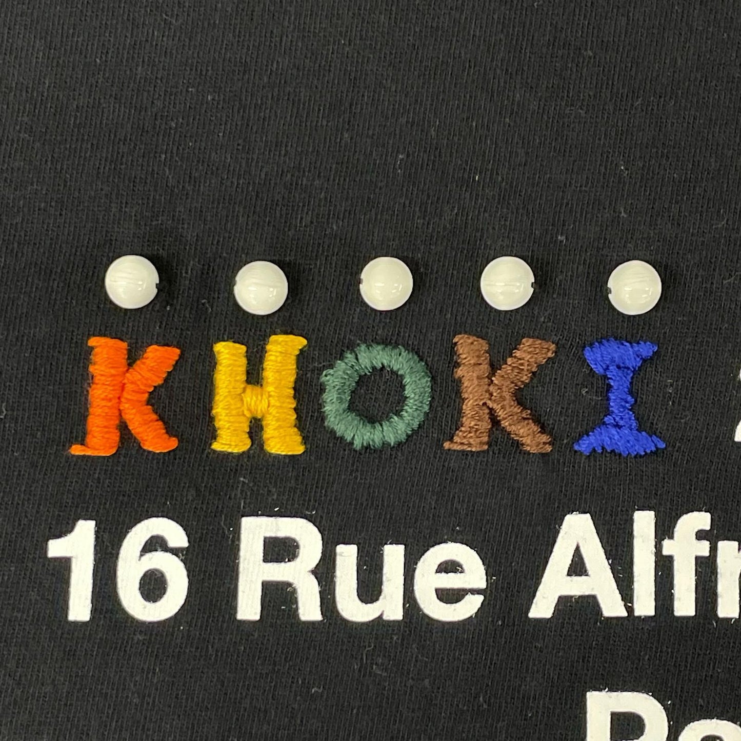 KHOKI 24FW Black STAFF T-Shirt Size 3