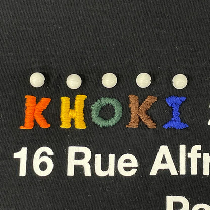KHOKI 24FW Black STAFF T-Shirt Size 3
