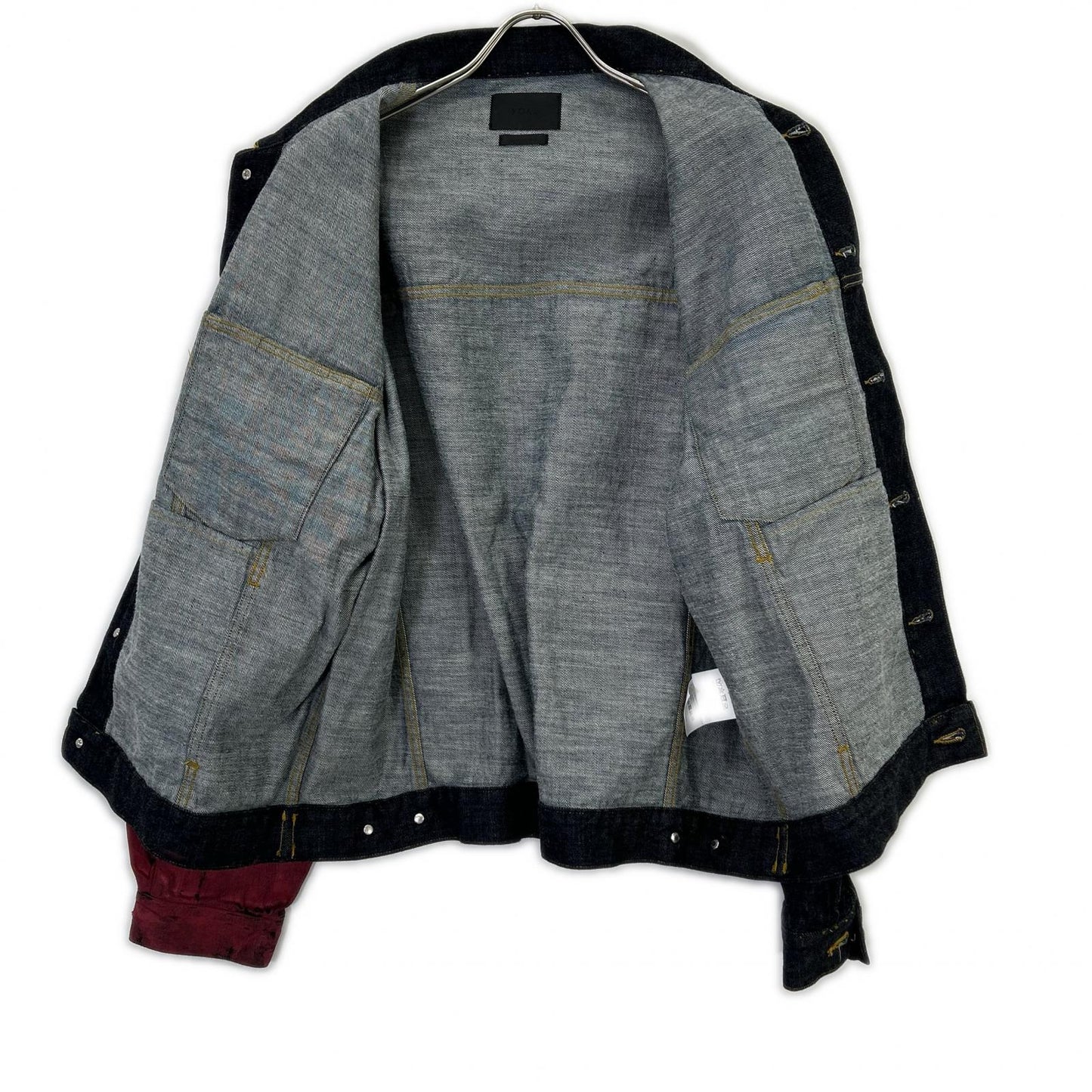 YOKE 24FW Hand Painted Denim Trucker Jacket Size 3
