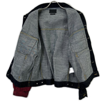YOKE 24FW Hand Painted Denim Trucker Jacket Size 3