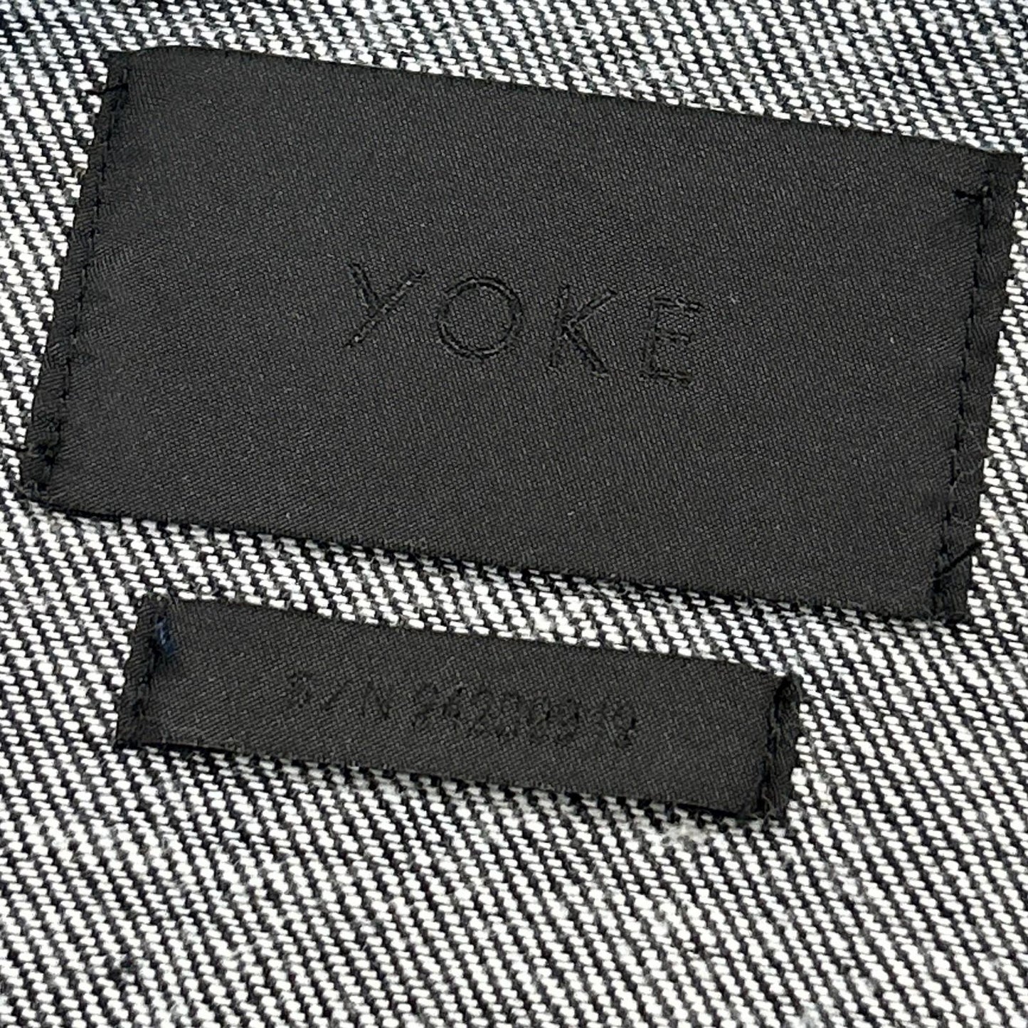 YOKE 24FW Hand Painted Denim Trucker Jacket Size 3