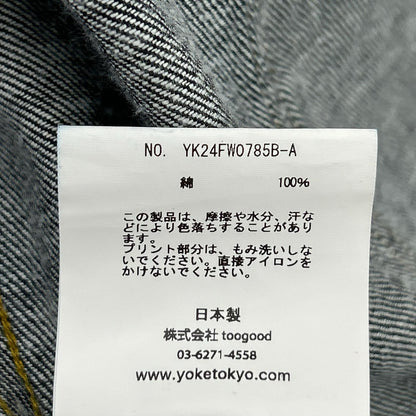 YOKE 24FW Hand Painted Denim Trucker Jacket Size 3