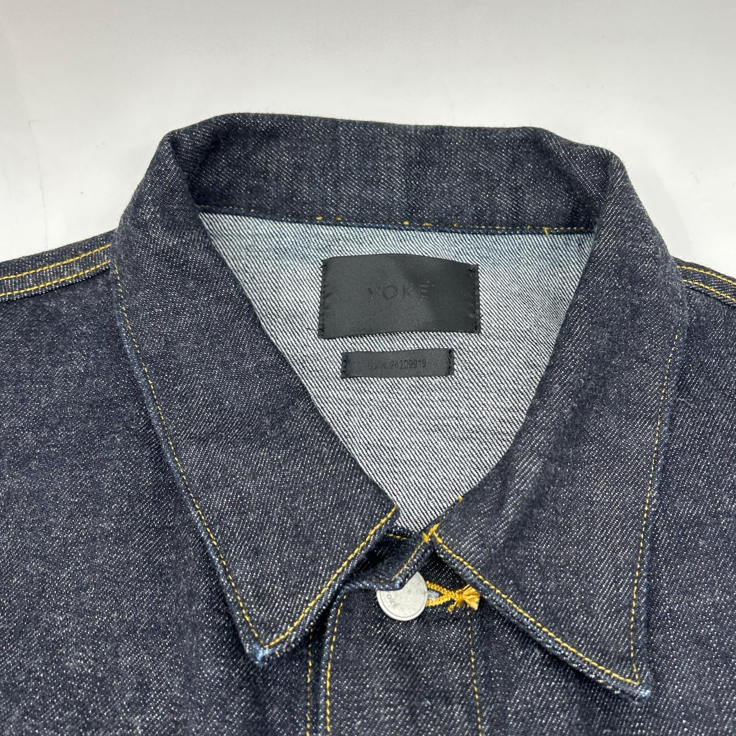 YOKE 24FW Hand Painted Denim Trucker Jacket Size 3